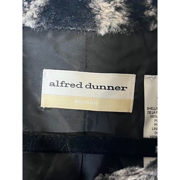 Alfred Dunner Jacket Women 18W Black Faux Fur Old Money Mob Wife Luxury Retro - Picture 2 of 12